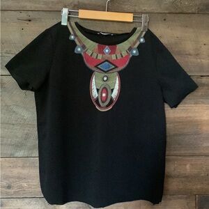 Embellished Black Zara Top